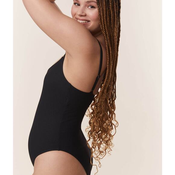 Andie Swim the Amalfi Ribbed One Piece in Black M NWT - Picture 9 of 9